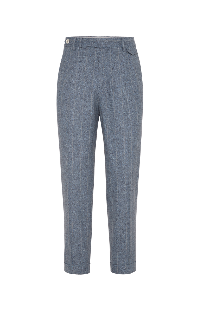 Brunello Cucinelli Leisure fit trousers with double pleats, Main, color, 