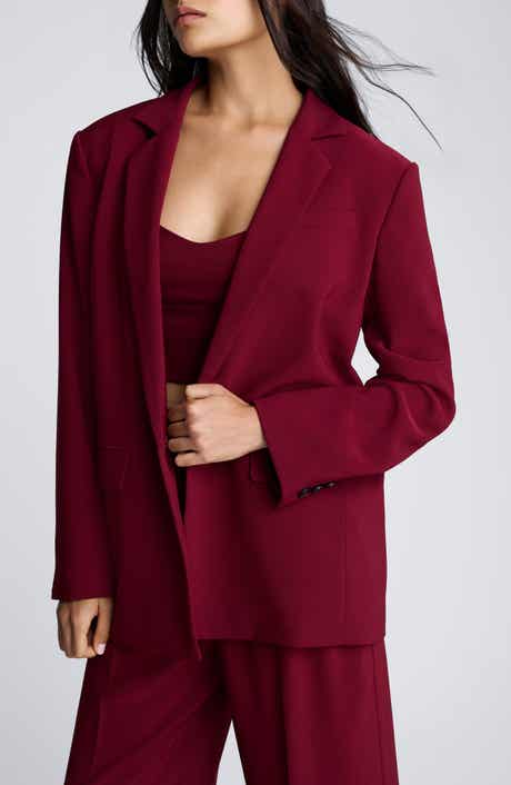 Kenneth Cole One-Button Stretch Crepe Blazer