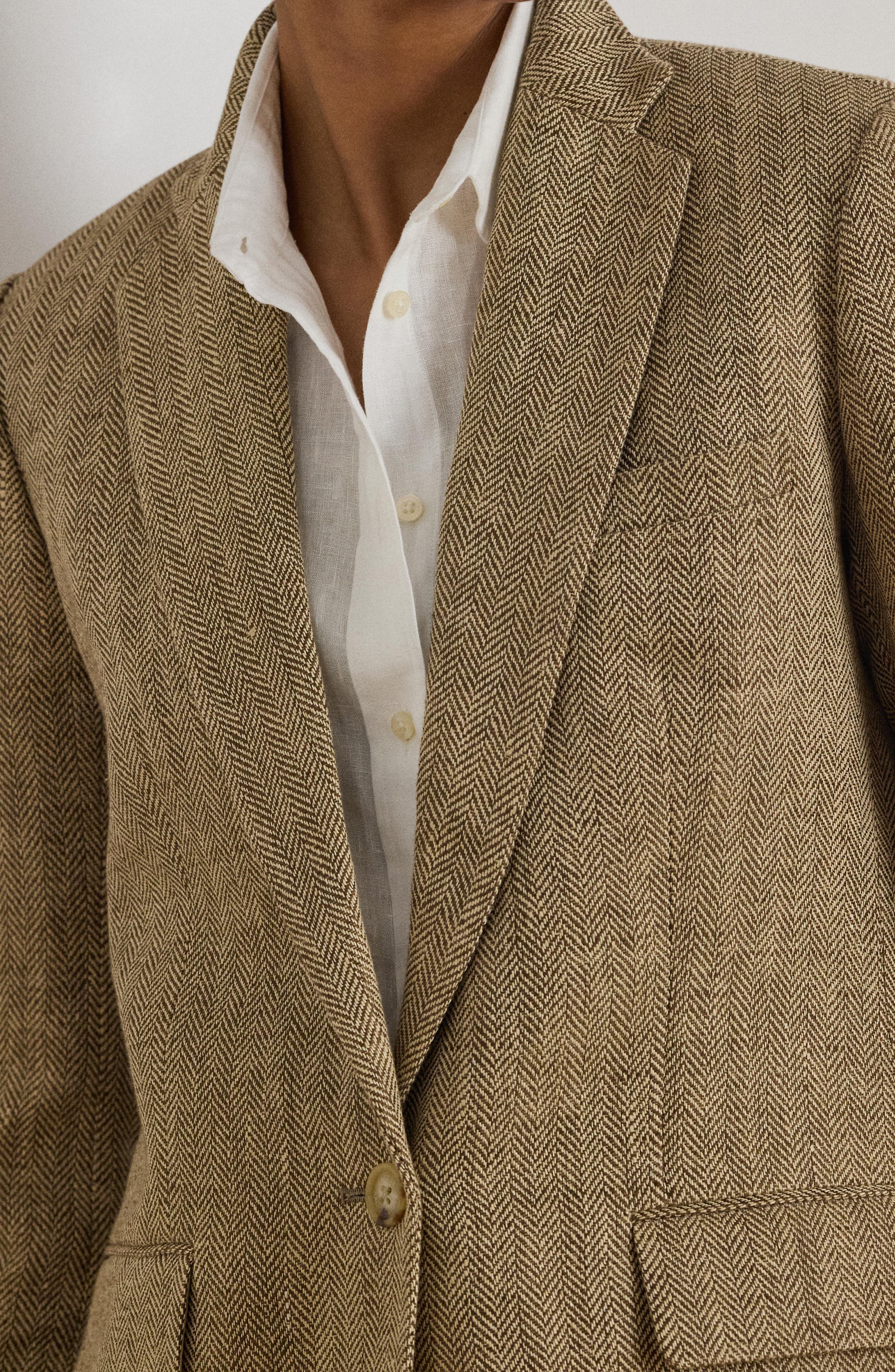 Lauren Ralph Lauren Linen Herringbone Jacket — фото 4