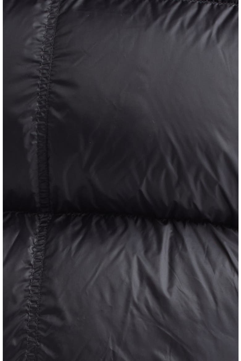 Funnel Neck Cropped Puffer Jacket, Alternate, color, BLACK