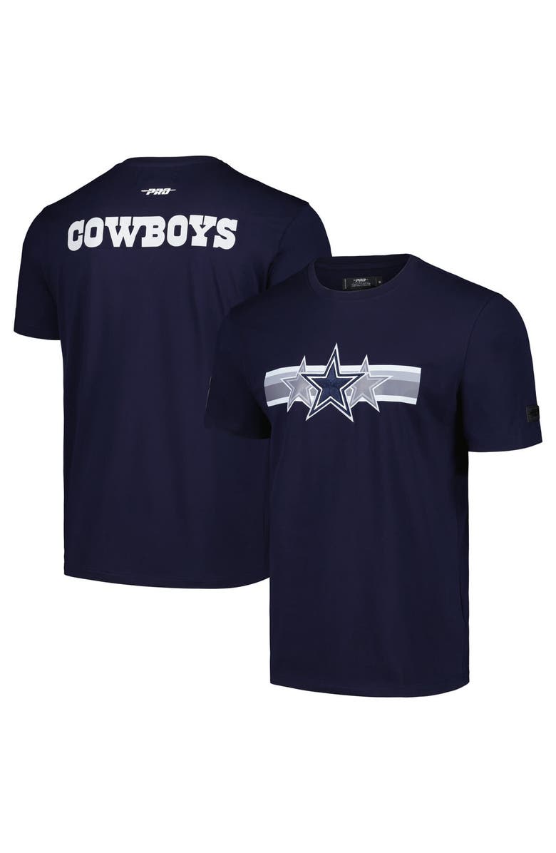 PRO STANDARD Men's Pro Standard Navy Dallas Cowboys Retro Striper T-Shirt, Main, color,
