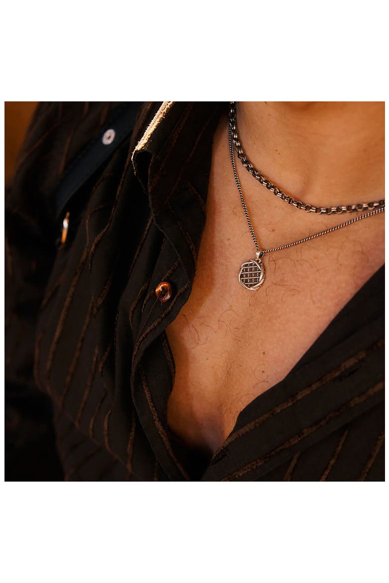 Men's Silver Maille Chain Necklace, Alternate, color, SILVER