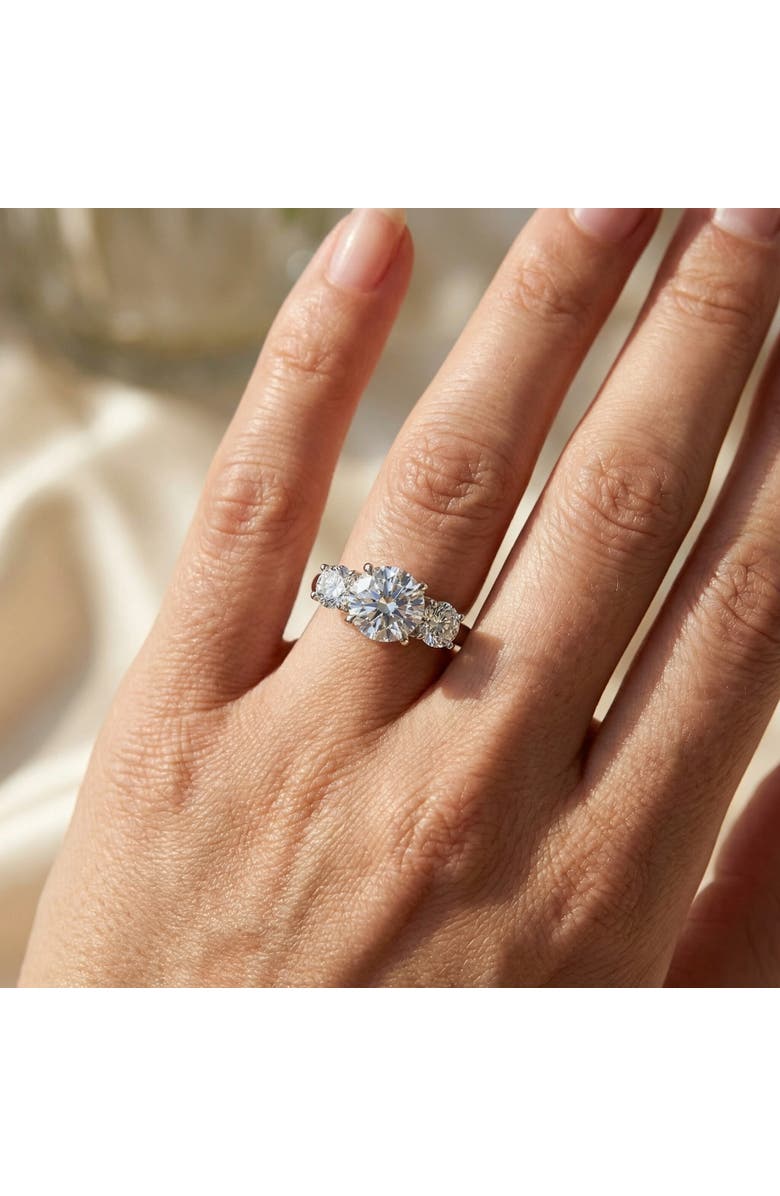 Bliss Diamond 5 1/2Ct Three Stone Lab Grown Diamond Engagement Ring or Gold, Alternate, color, 10K White Gold