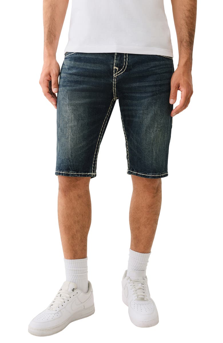 True Religion Rocco Super T Skinny Denim Shorts, Main, color,