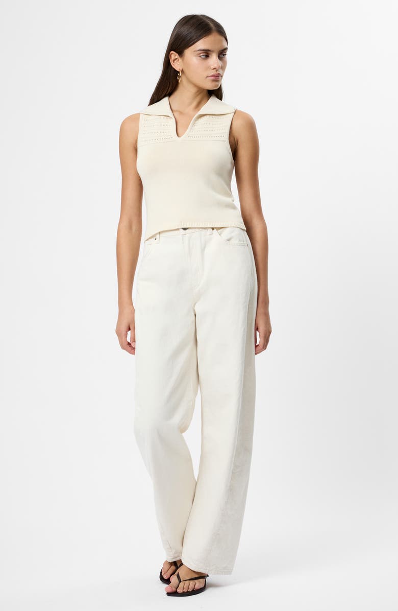 French Connection Nellis Pointelle Stitch Sweater Tank, Alternate, color, 20-Ecru