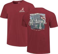 IMAGE ONE Women's Crimson Alabama Crimson Tide Comfort Colors Campus Scene Drawing Script T-Shirt