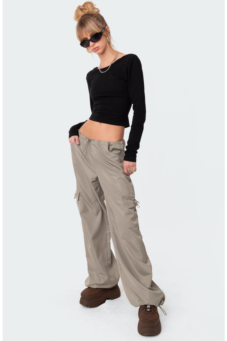 Asha Low Rise Cargo Pants, Alternate, color, SAGE