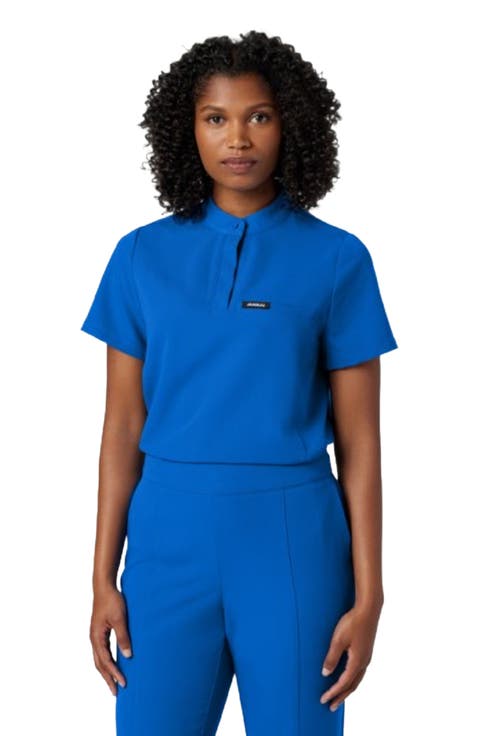 Savi Women's 1-Pocket Classic Banded Collar Scrub Top
