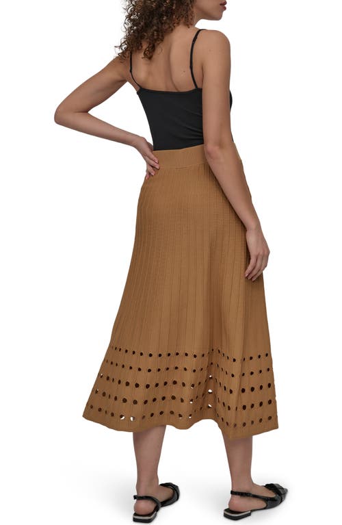 Dkny Rib Open Stitch Crepe Sweater Skirt