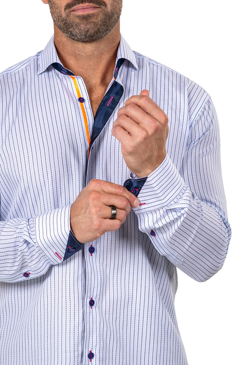 Maceoo Eins Marthy Contemporary Fit Cotton Button-Up Shirt, Alternate, color, 