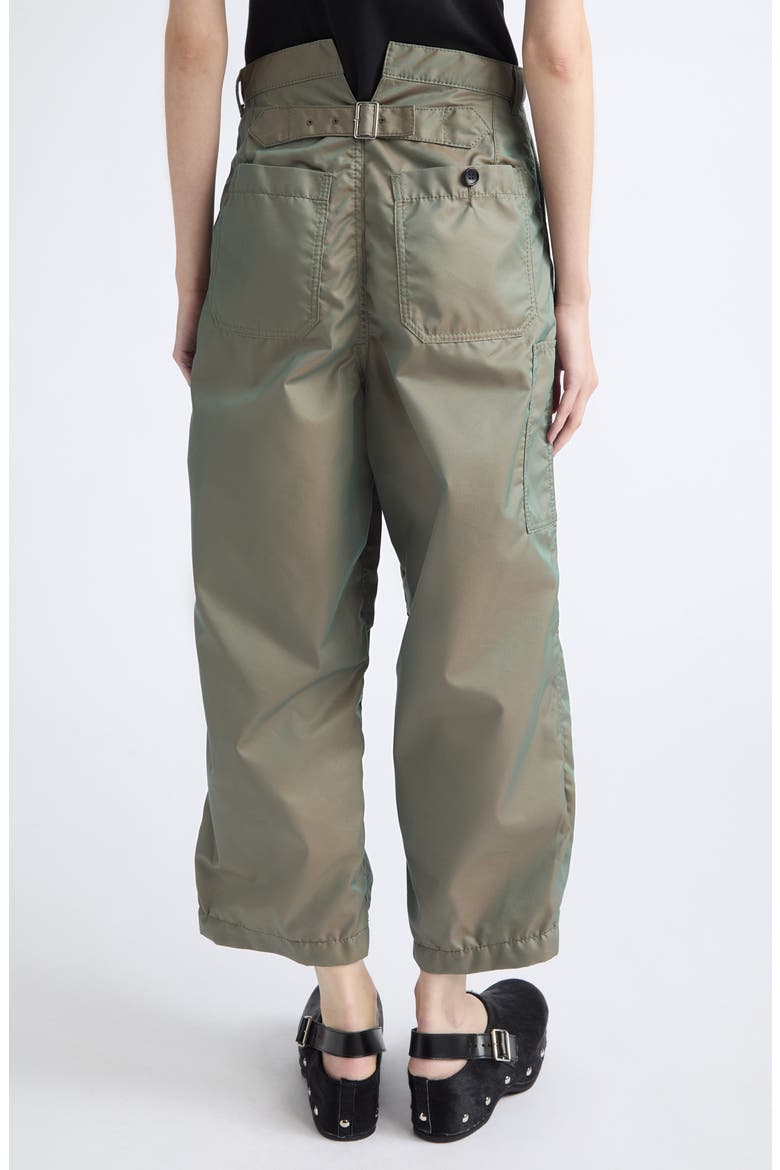 Pleated Twill Crop Pants, Alternate, color, KHAKI
