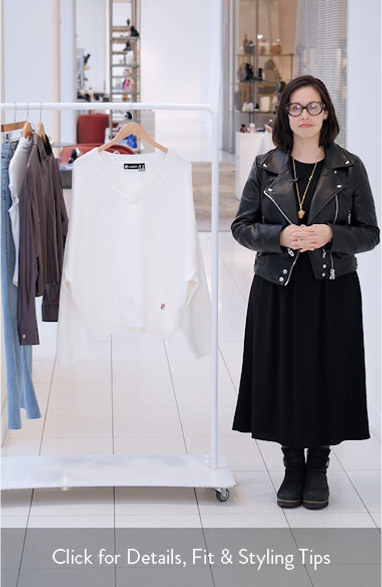 x Hailey V-Neck Oversize Sweater, sales video thumbnail