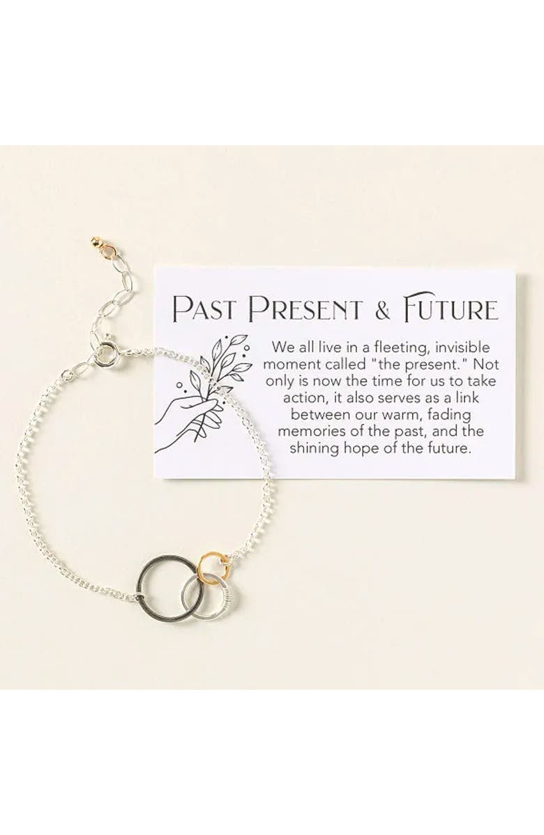 Uncommon Goods Past Present Future Bracelet by Freshie and Zero, Main, color, Silver / Gold