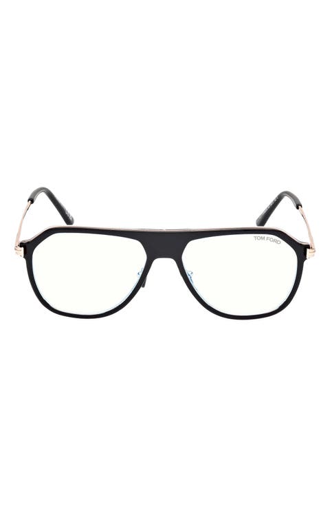 56mm Pilot Blue Light Blocking Optical Glasses