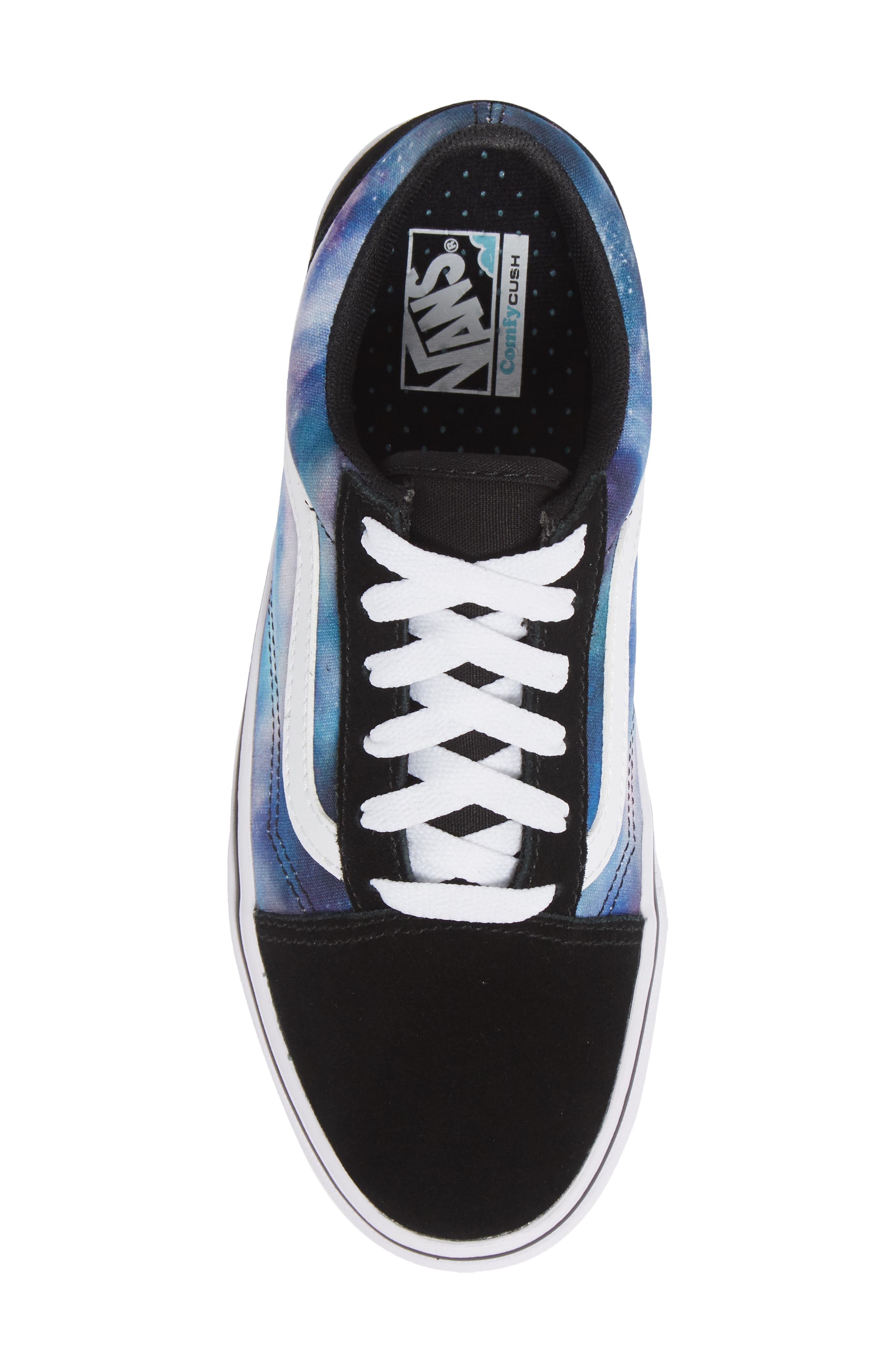 Vans ComfyCush Old Skool Sneaker, Alternate, color, Galaxy Black/True White