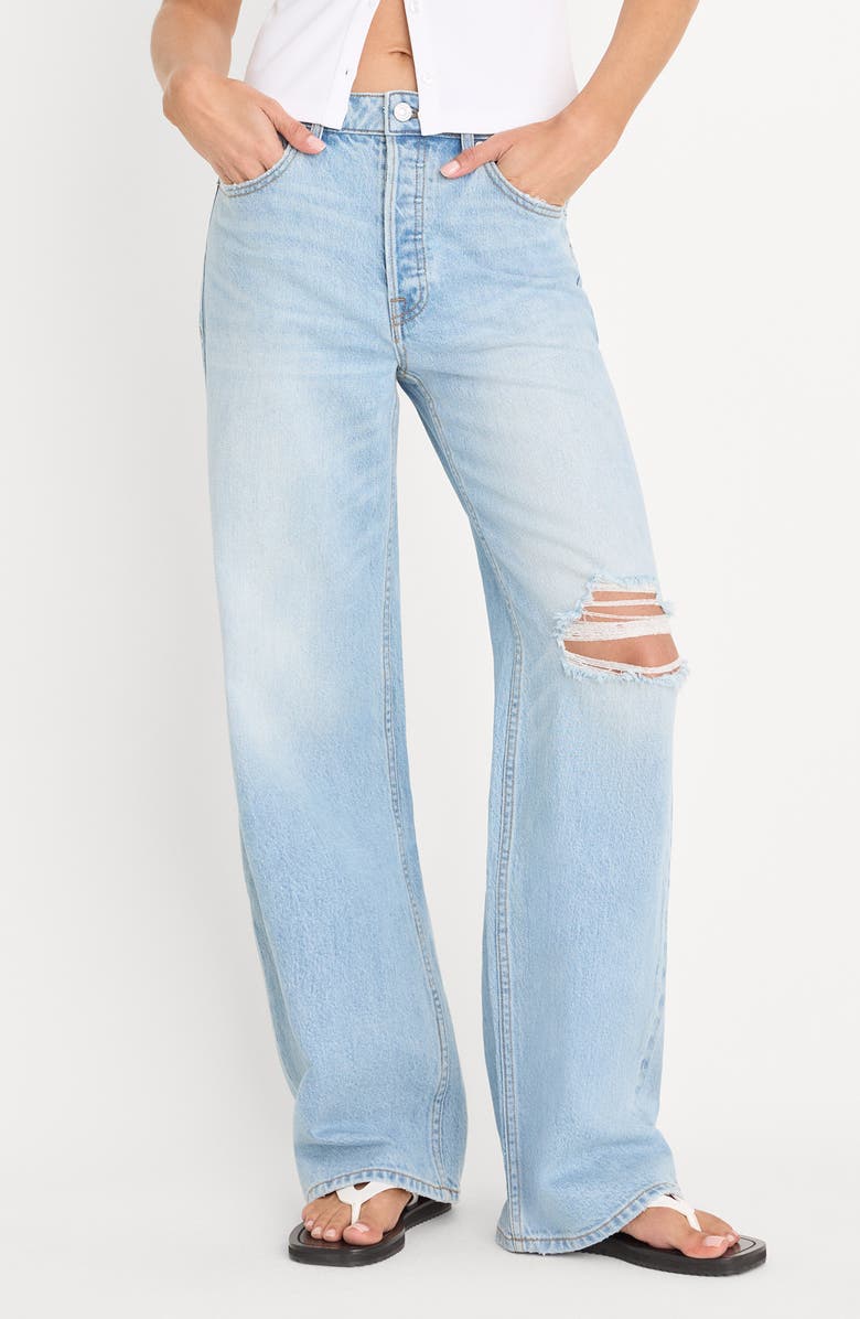 Good American Wide Leg Jeans, Main, color, Indigo1298