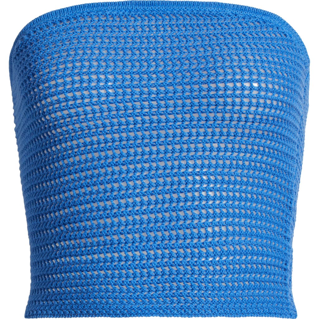 Pacsun Great Open Stitch Tube Top In Blue