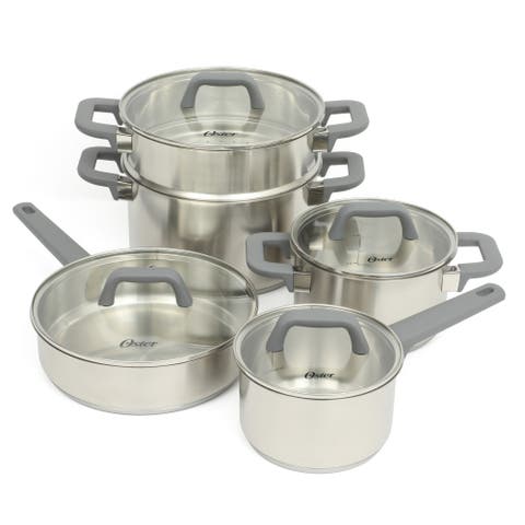 Beauford 9-Piece Stainless Steel Pots and Pans Cookware Set