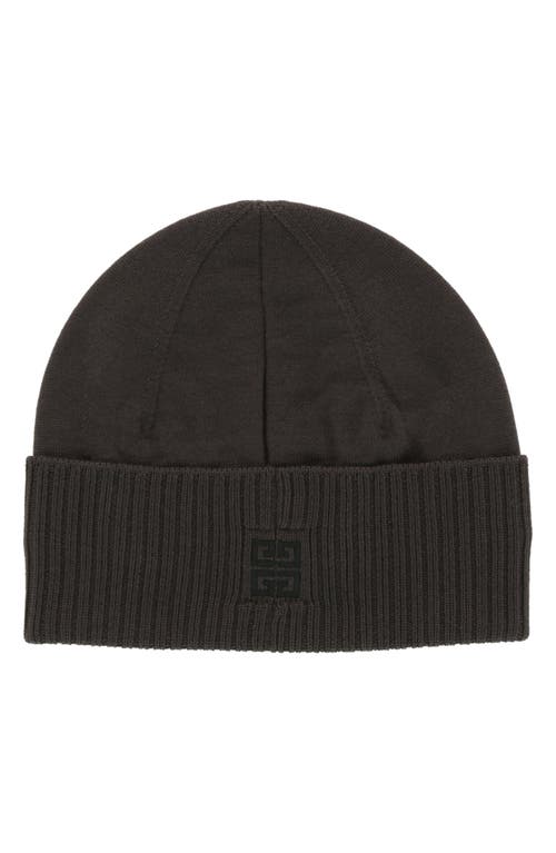 Givenchy Logo Wool Beanie In Brown