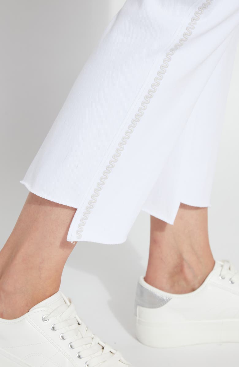 Lysse Kenny Step Hem Ankle Baby Bootcut Jeans, Alternate, color, White