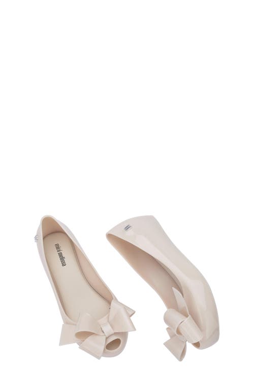 Mini Melissa Kids' Ultragirl Classic Flat In Neutral