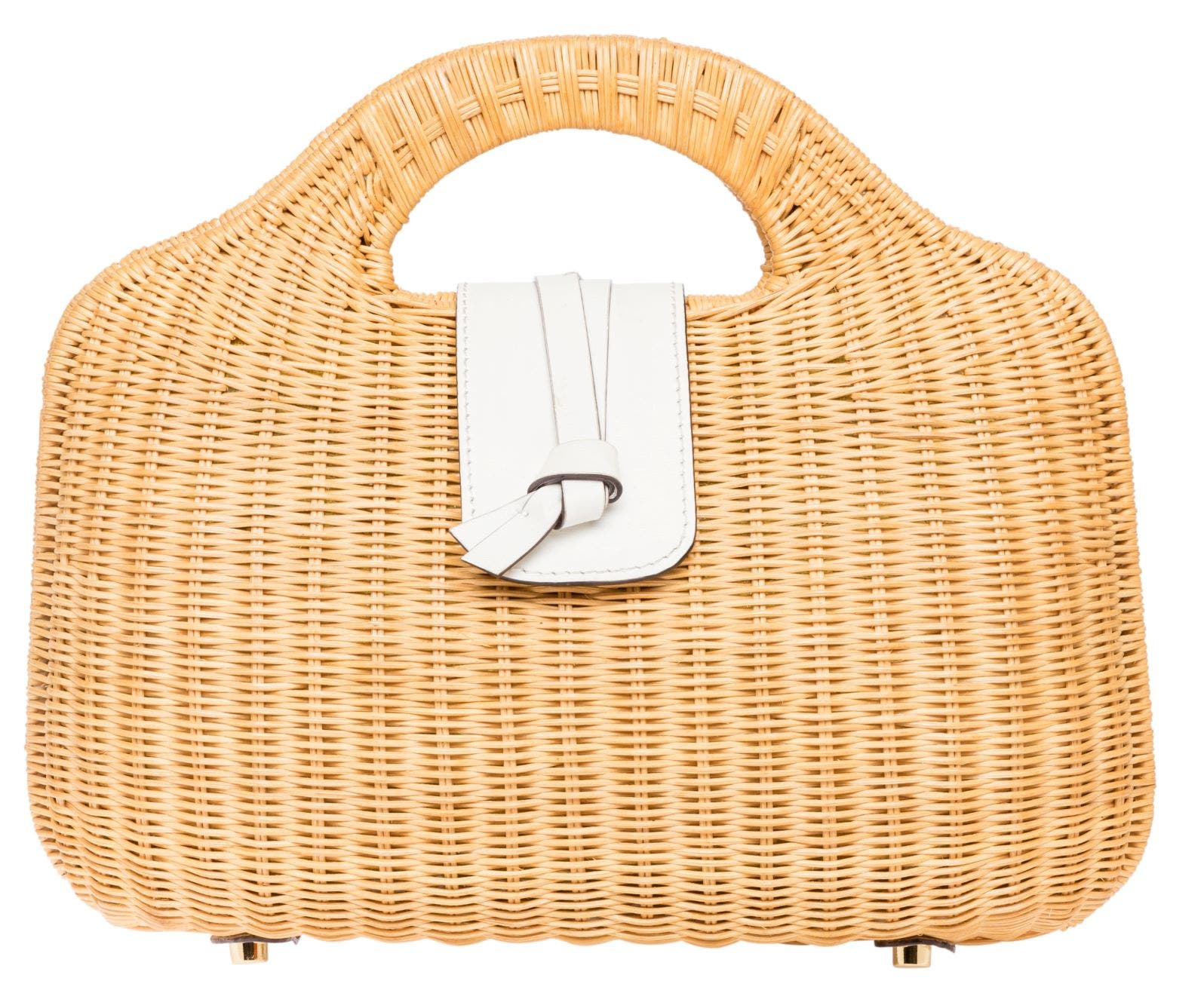 Rafe New York Gen Cut Out Handle Clutch, Main, color, White / Natural