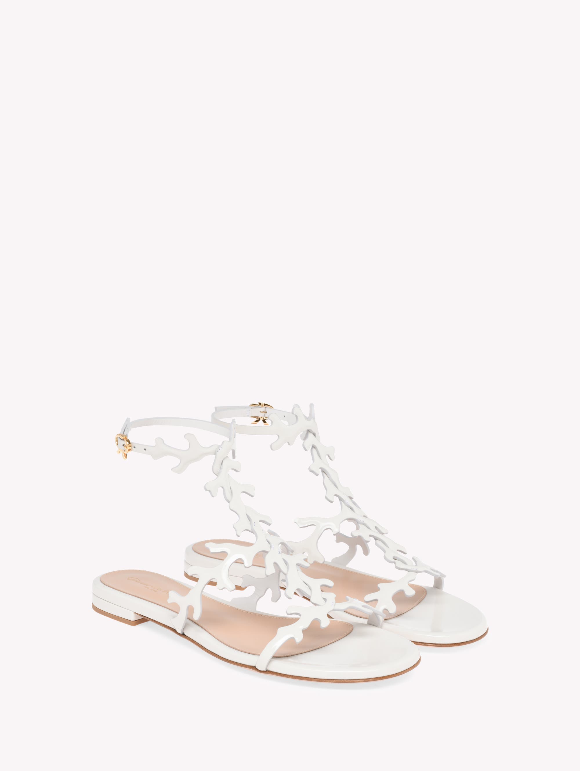 Gianvito Rossi Ocean Flat, Alternate, color, White Nappa