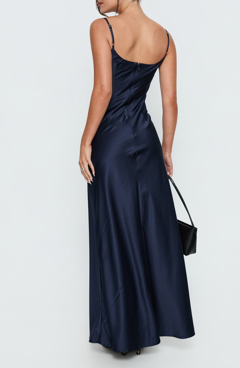 Princess Polly Powell Sleeveless Satin Gown, Alternate, color, 