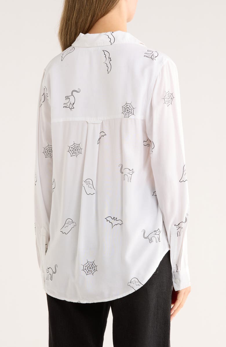 beachlunchlounge Kayden Button-Up Shirt, Alternate, color, Ghost Dance