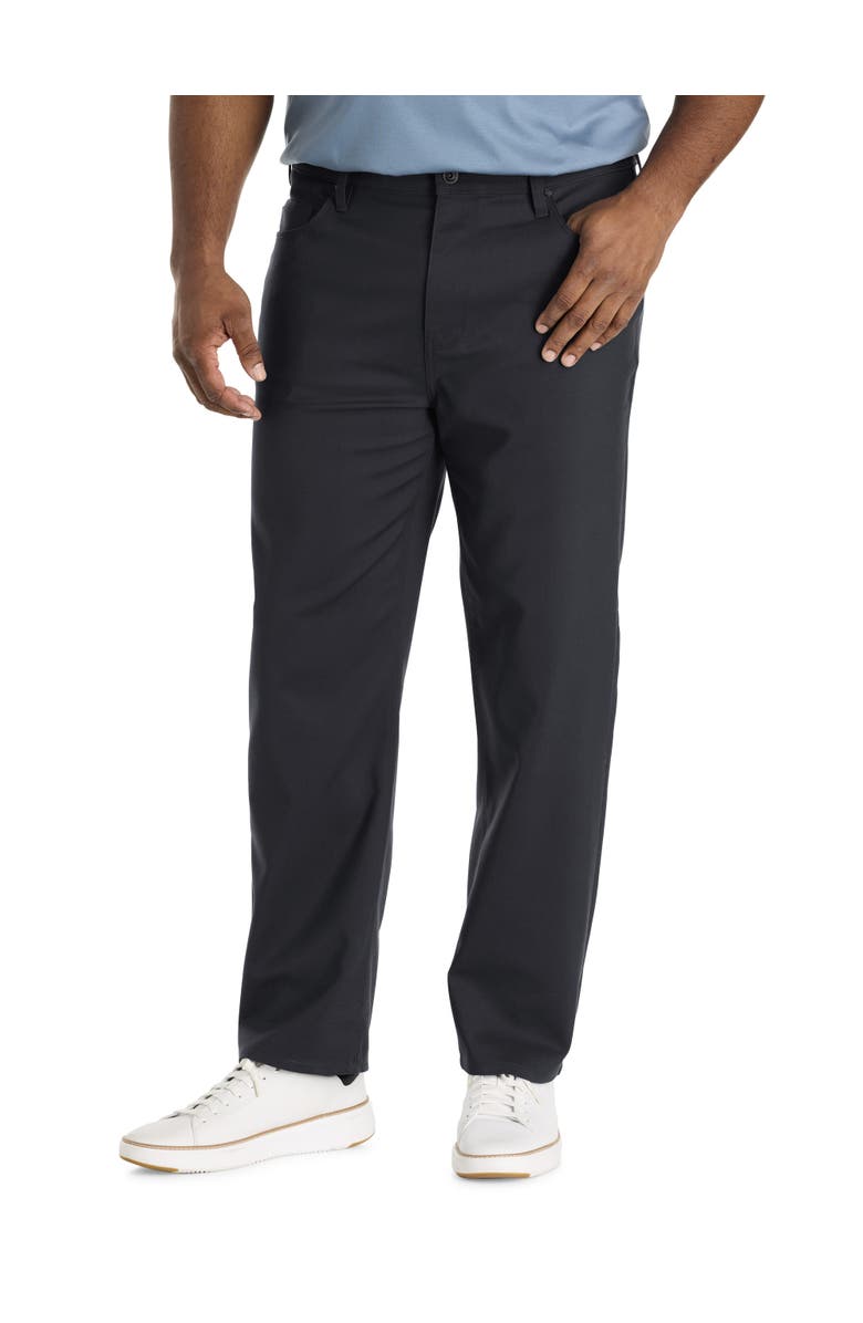 Perry Ellis Big & Tall 5-Pocket Stretch Chino Pants, Main, color, Black
