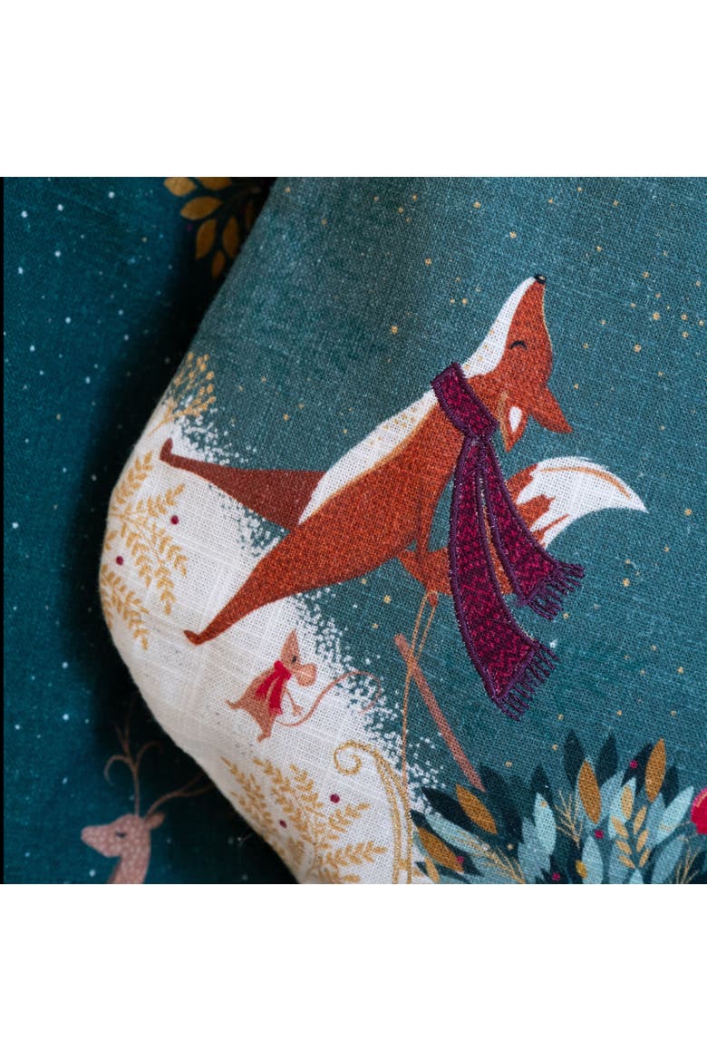 Fox Christmas Stocking, Alternate, color, Green