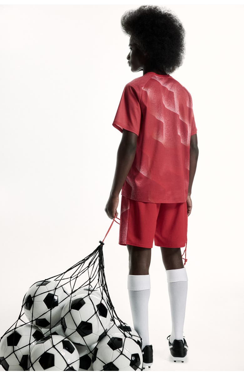 H&M 2-piece soccer set with drymove, Alternate, color, Red/Patterned