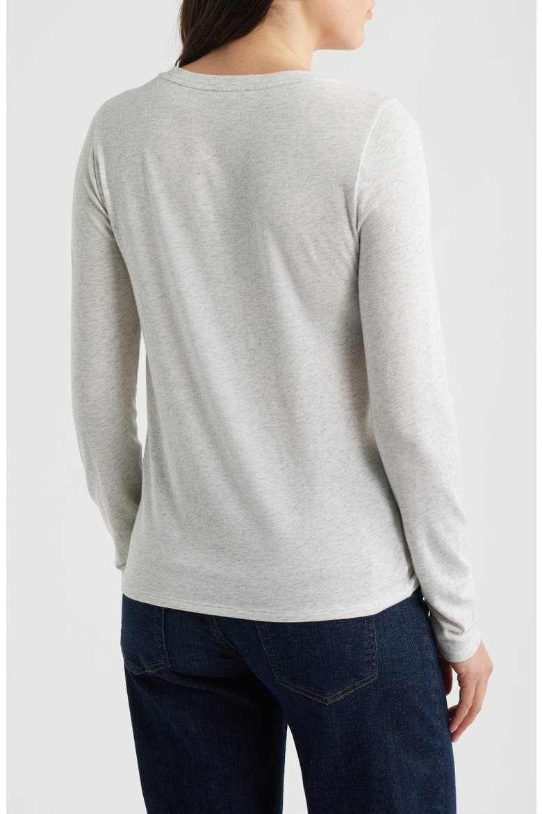 V-Neck Long Sleeve T-Shirt, Alternate, color, SEA SALT