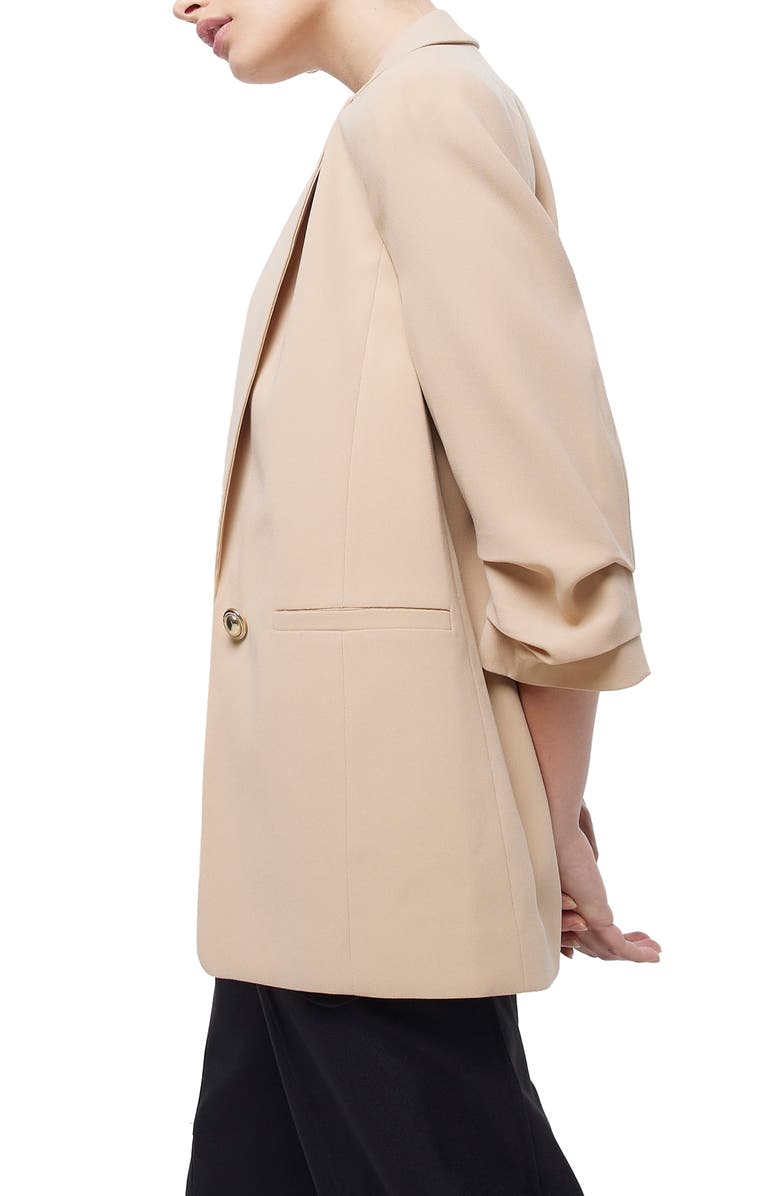 River Island Pleated Sleeve Blazer, Alternate, color, 