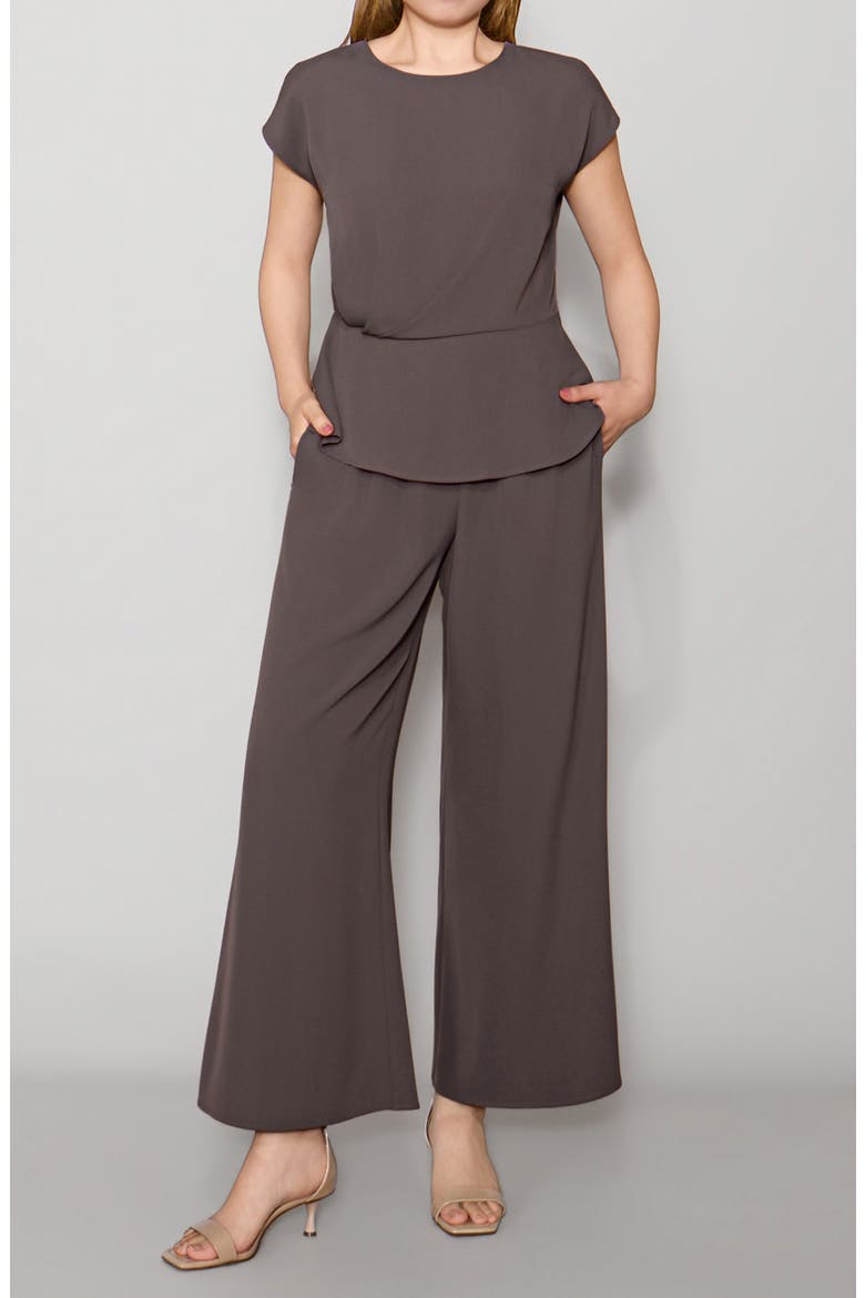 Luxe Crepe Wide Leg Pants, Alternate, color, ROBUST GREY
