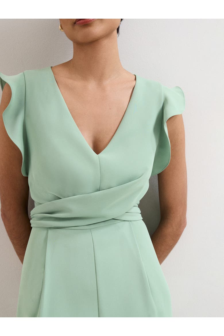 Ayla V-Neck Wide Leg Jumpsuit, Alternate, color, Green