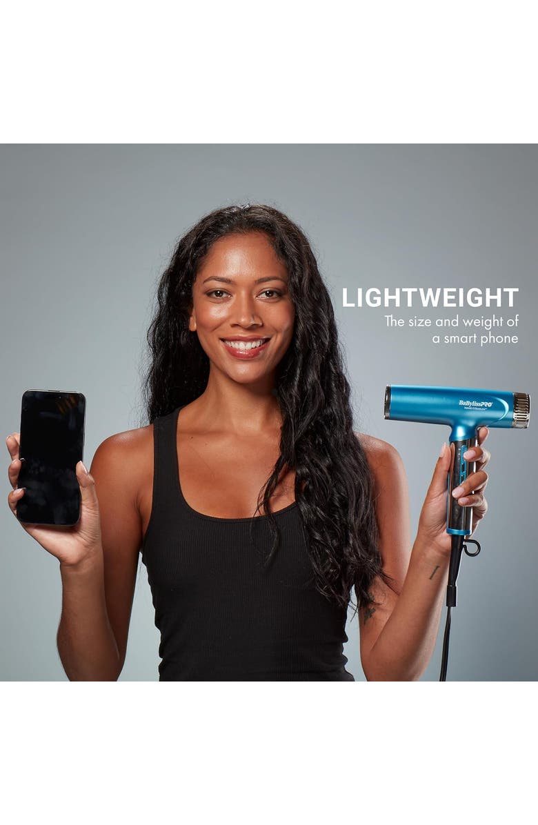 BaBylissPRO Nano Titanium Nano Light Ionic Dryer, Alternate, color, Black