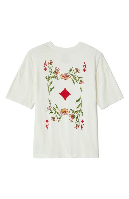 Brixton Botanical Ace Cotton Graphic T-shirt In White