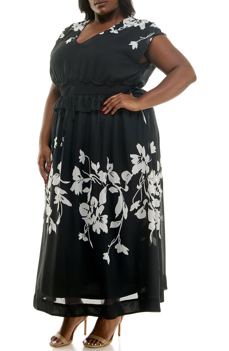 Taylor Dresses Floral Maxi Dress, Alternate, color,