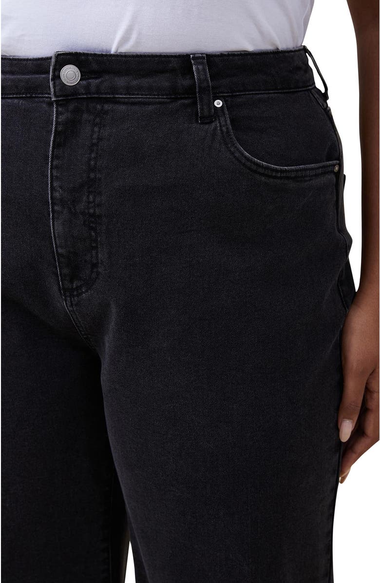 Cotton On Women's Curvy Stretch Wide Jean, Alternate, color, Graphite Black