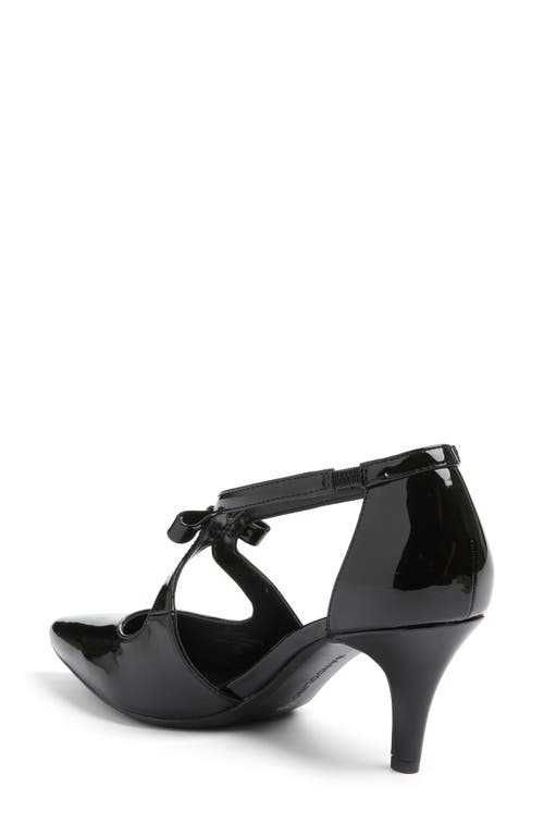 Bandolino Zeffer Kitten Heel Pump In Black Shiny
