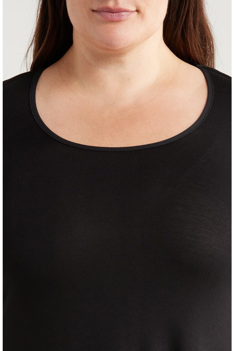 Swing Asymmetric Hem Tunic Top, Alternate, color, BLACK