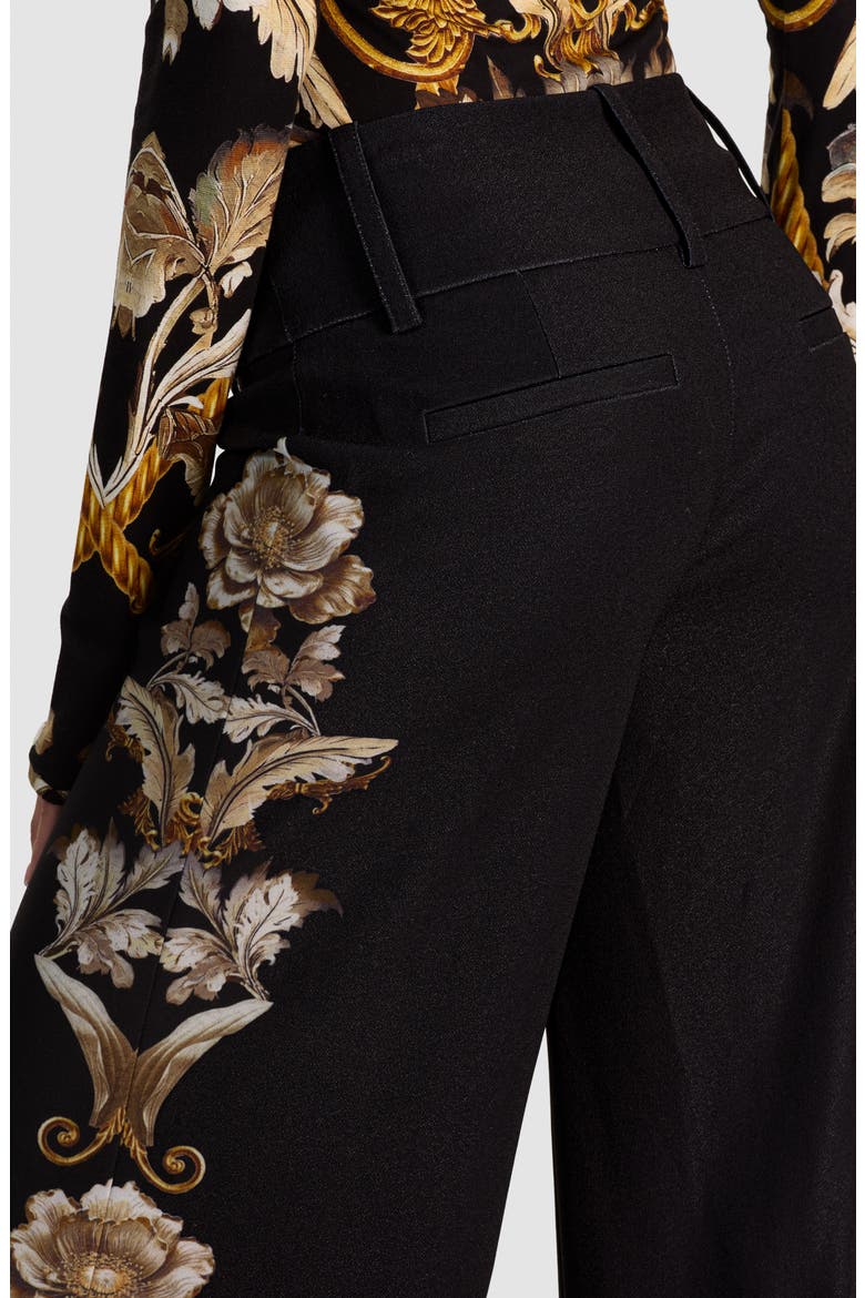 Olivia Wide Leg Pants, Alternate, color, NOIR ELEGANCE OFF WHITE