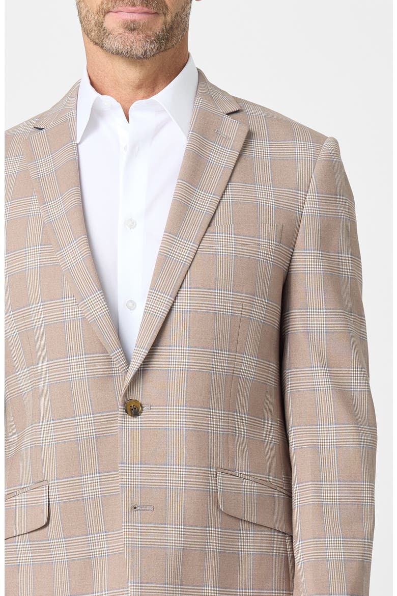 Plaid Sport Coat, Alternate, color, BROWN