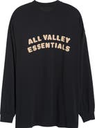 Fear of God Essentials Merch Oversize Long Sleeve Cotton Mesh Graphic T-Shirt