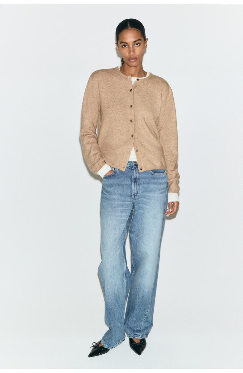 H&M Loose-fit cardigan, Alternate, color, Beige Melange
