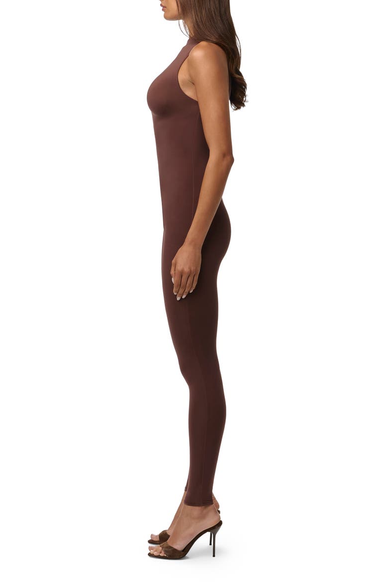 Mock Neck Jumpsuit, Alternate, color, CHOCOLATE