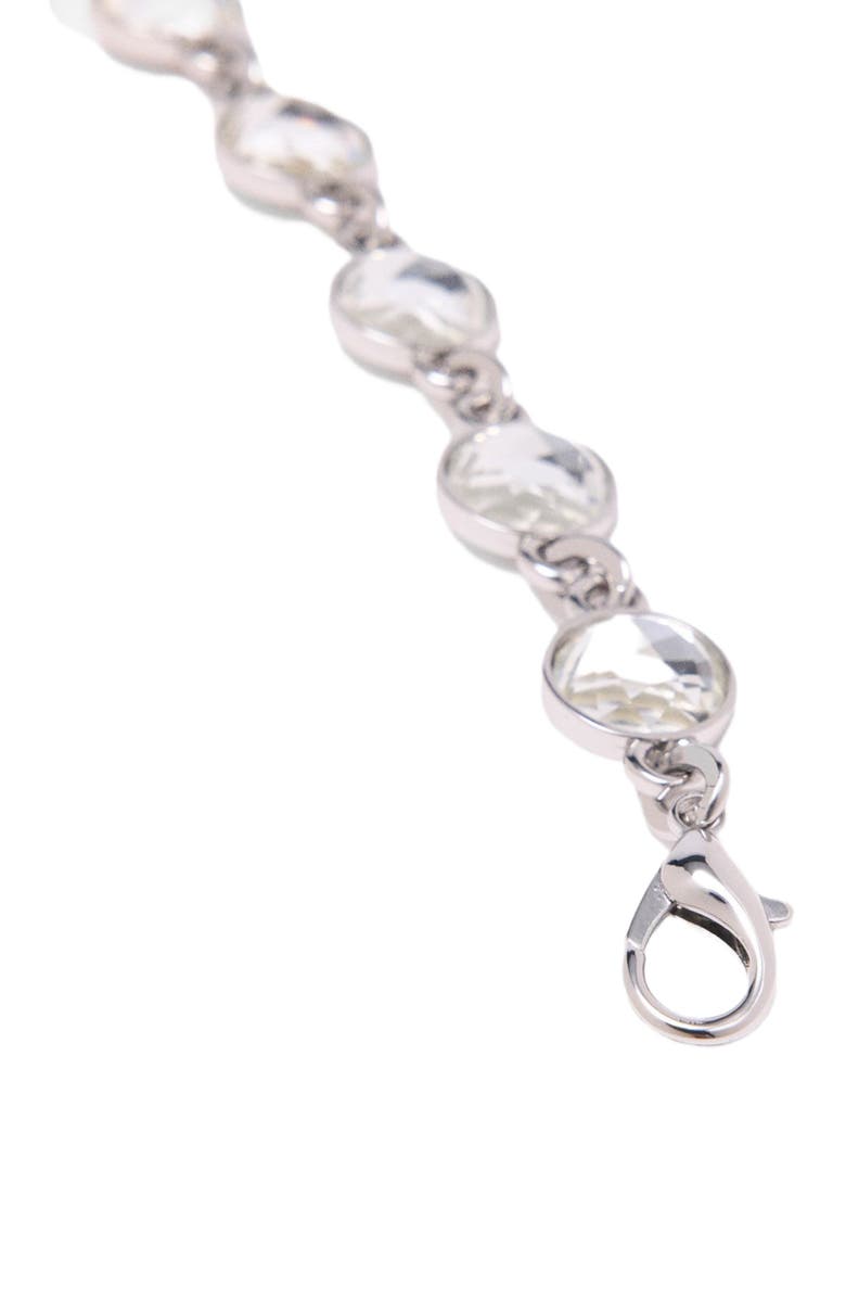 maje Rhinestone chain belt, Alternate, color, Silvery