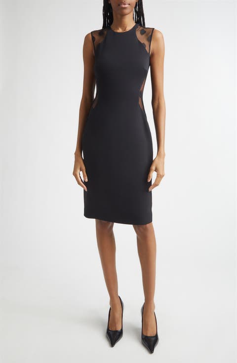 Miracle Polka Dots Sleeveless Sheath Dress