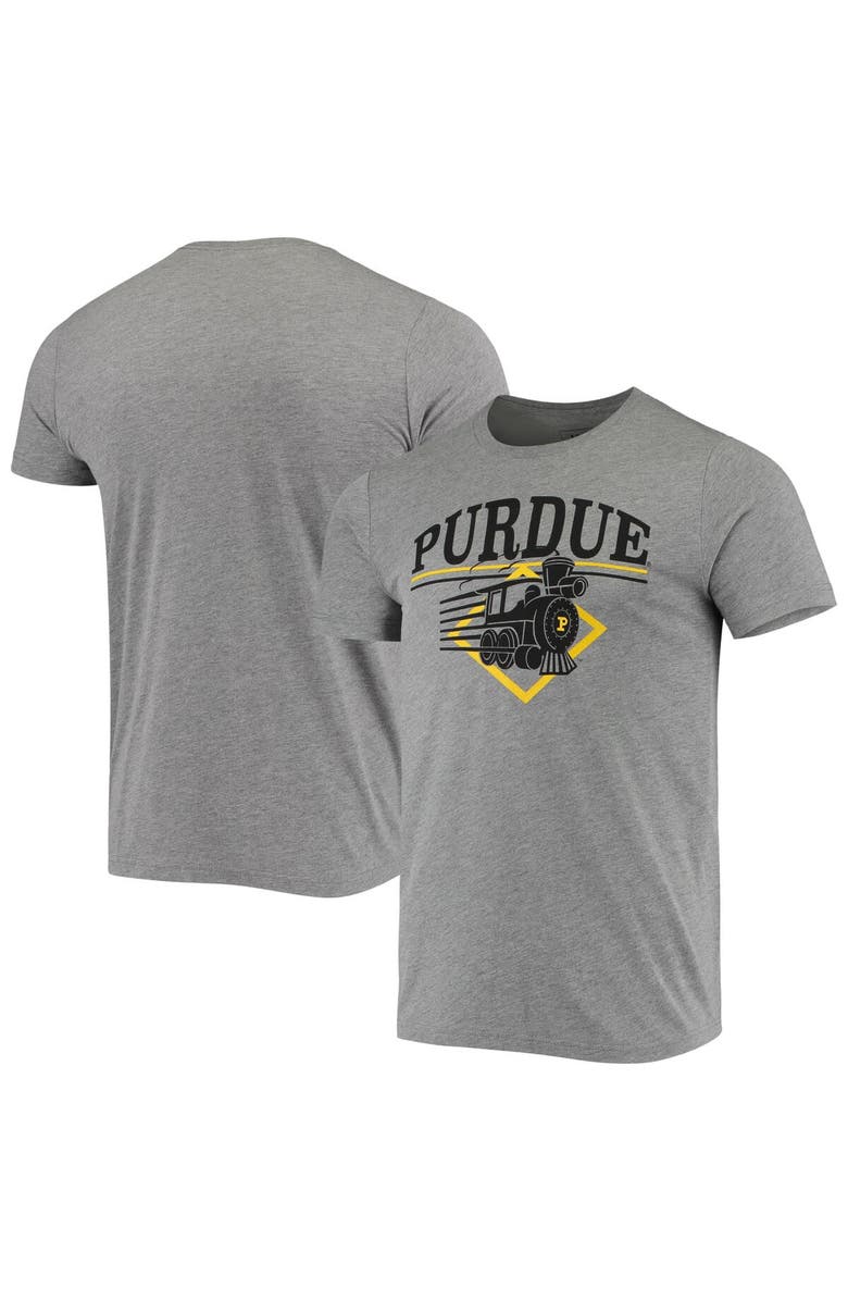 HOMEFIELD Men's Homefield Gray Purdue Boilermakers Vintage Train T-Shirt, Main, color,